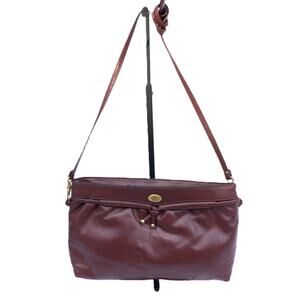 Vintage 1980's Purse ETENNE AIGNER Retro Shoulder Bag Oxblood Burgundy Clutch